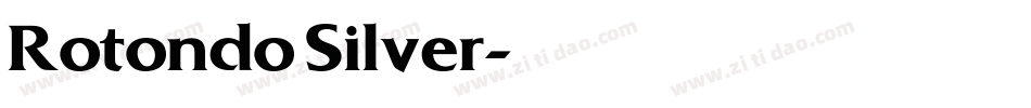 Rotondo Silver字体转换